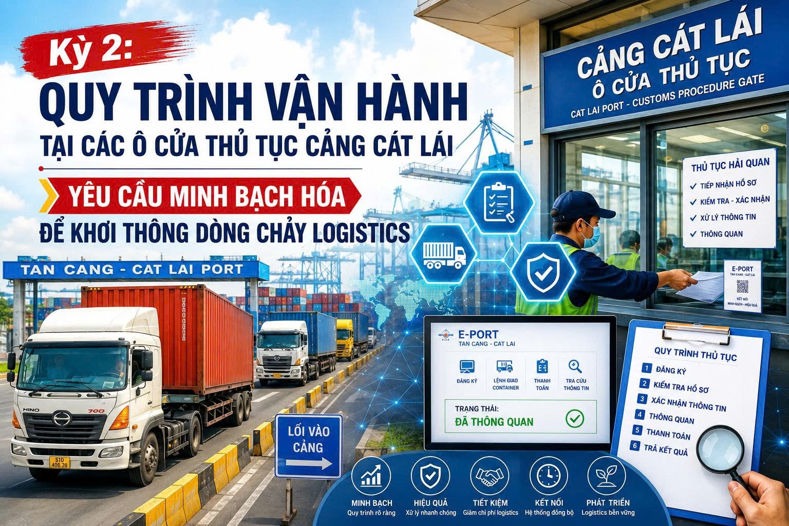 Kỳ 2: Quy trình vận hành phía sau ô cửa thủ tục Cảng Cát Lái - Yêu cầu minh bạch hóa để khơi thông dòng chảy logistics